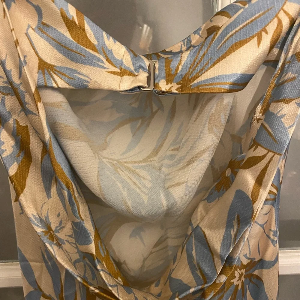 NWT BEC & BRIDGE strapless cutout back silky maxi dress - Picture 7 of 8